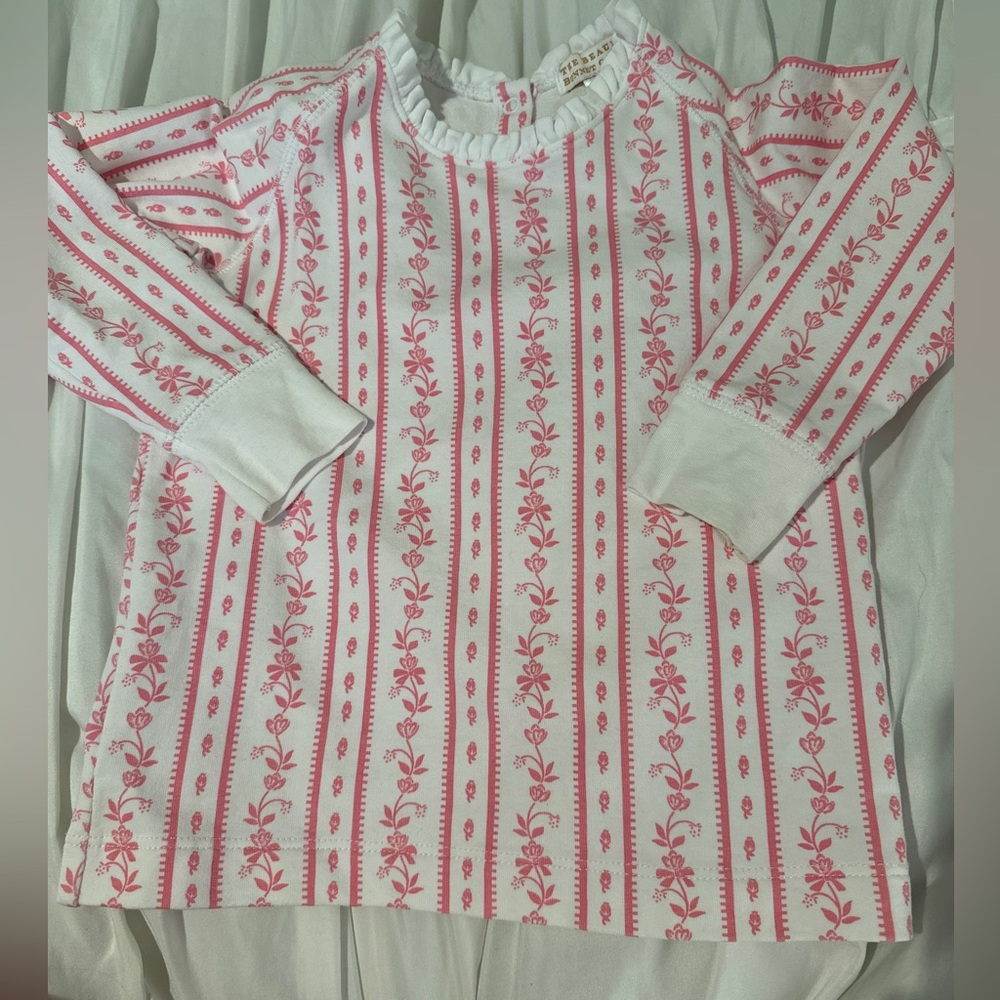 The Beaufort Bonnet Company Pink Floral Stripe Sweatshirt